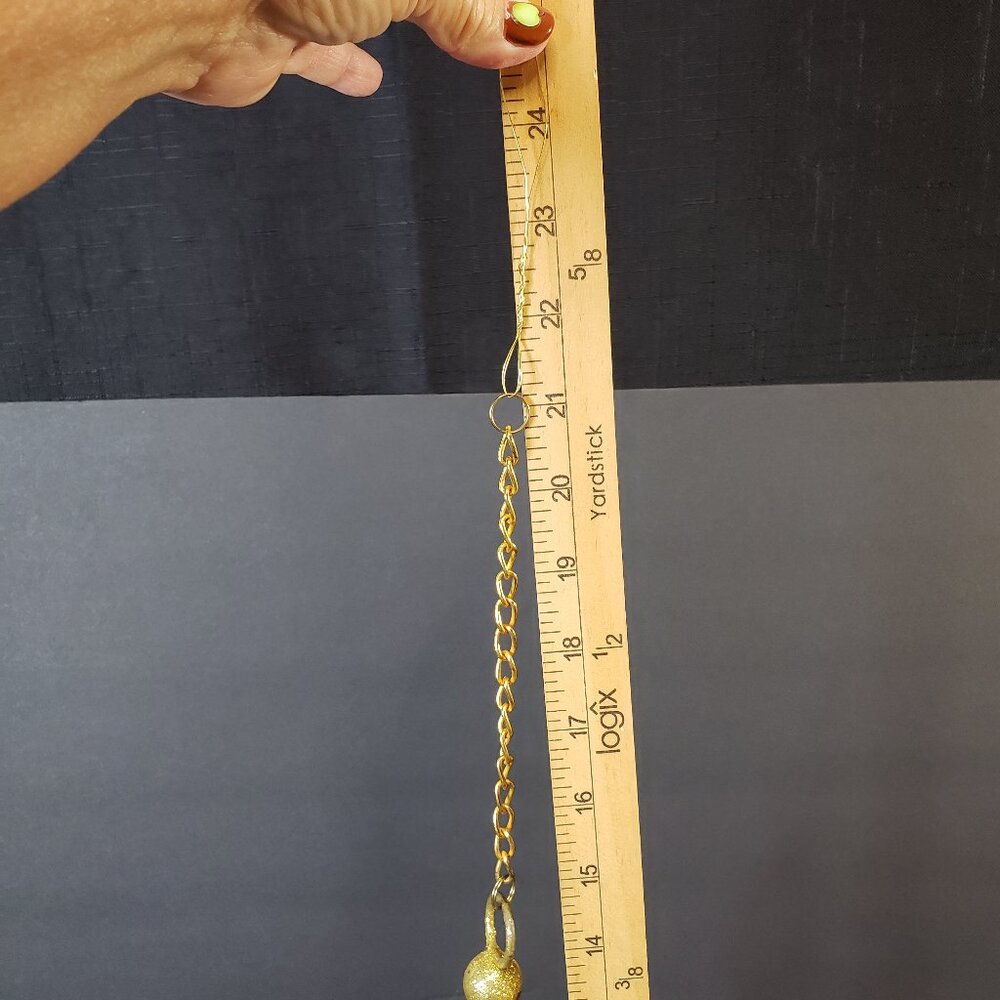 Hanging Gold Christmas Ornament Display Holder Decor 14" - Picture 8 of 11